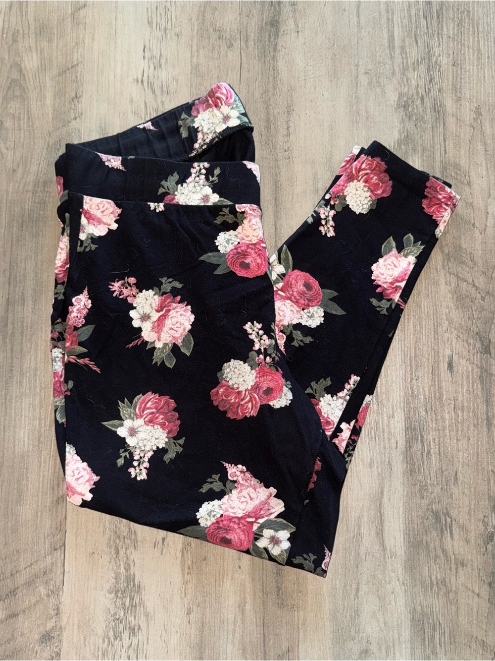 Torrid Black/Pink Floral Leggings